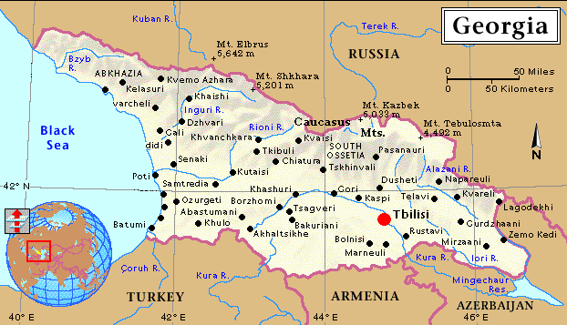 siyasal haritasi gurcistan